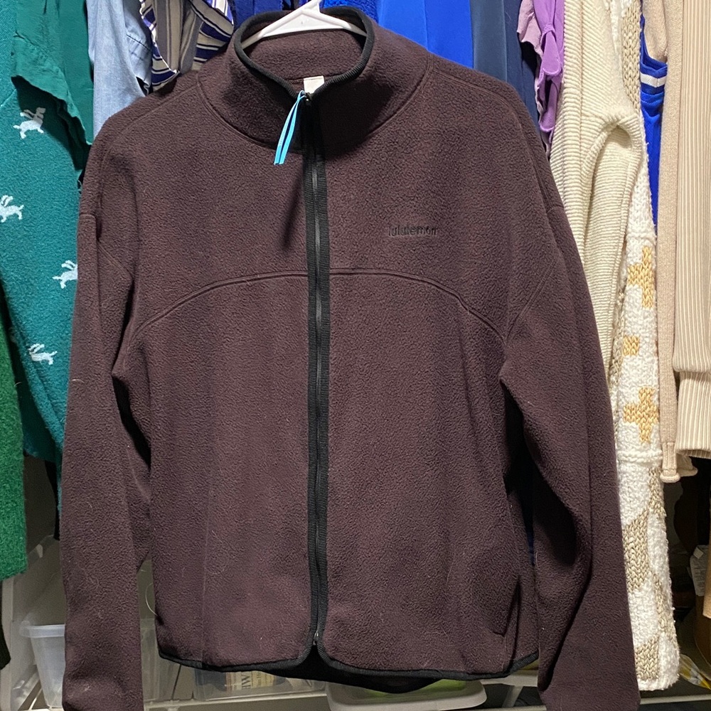 Lululemon women Dark Brown Full-Zip Fleece Jacket small